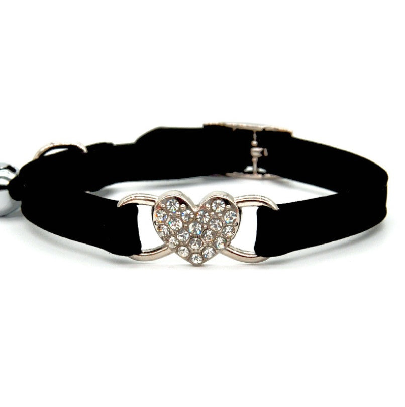 Collier boucle cœur pour chat