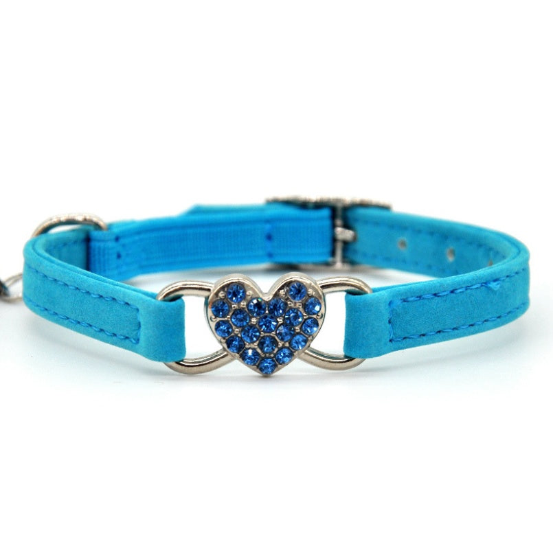 Collier boucle cœur pour chat