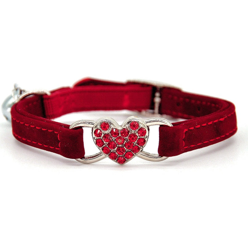 Collier boucle cœur pour chat