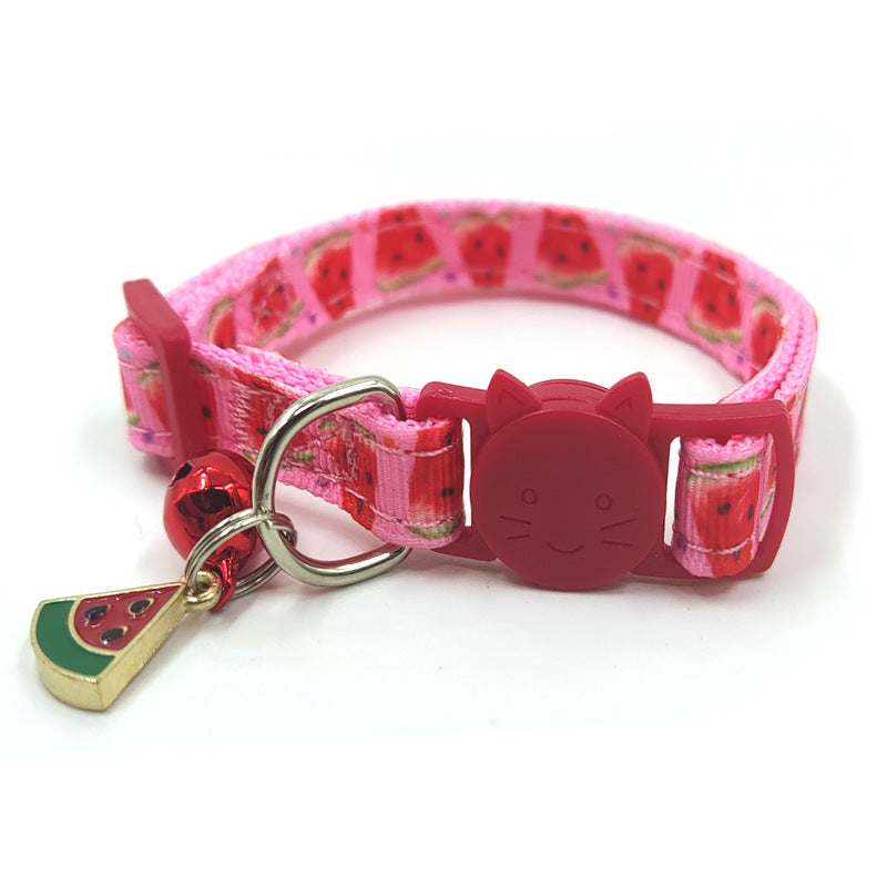 Collier pour chat motif fruits