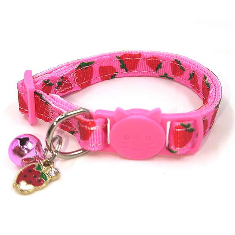 Collier pour chat motif fruits