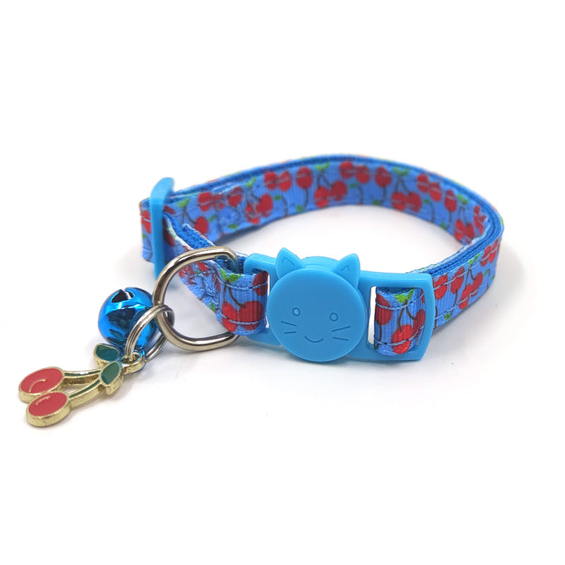 Collier pour chat motif fruits