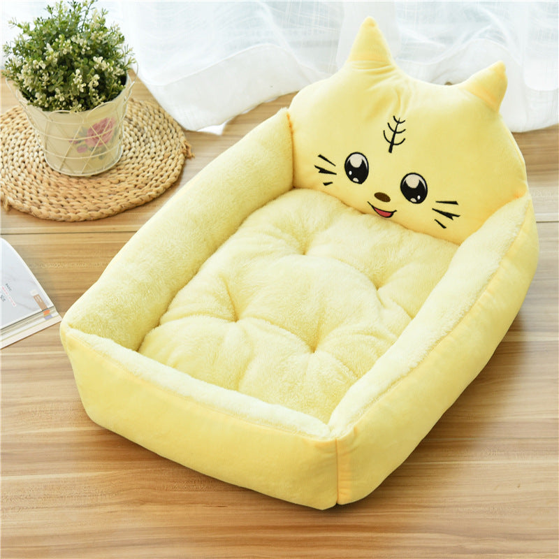 Panier tissu rectangle chat