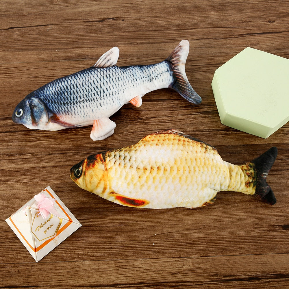 Jouet pour chat en forme de poisson