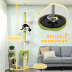 Arbre à chats réglable 220-240 cm