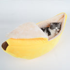 Panier pour chat forme banane