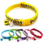 Collier Nylon motif Félin avec clochette