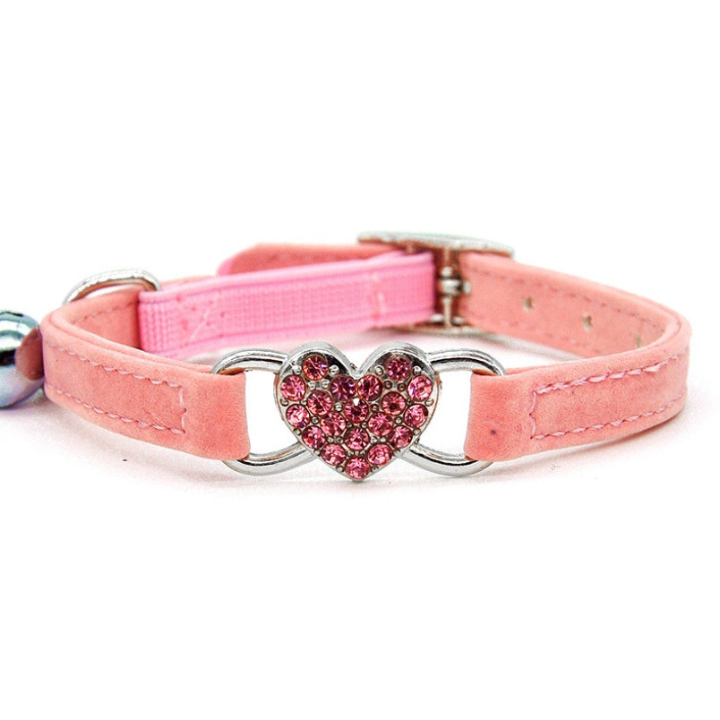 Collier boucle cœur pour chat