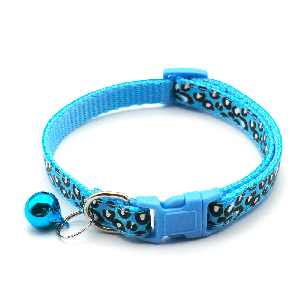 Collier Nylon motif Félin avec clochette