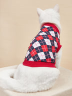 Gilet à carreaux pour chat