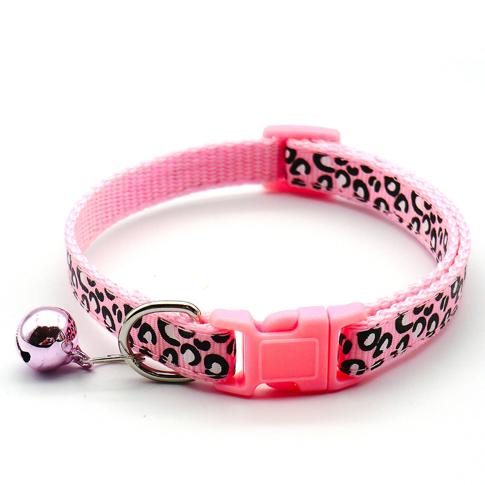 Collier Nylon motif Félin avec clochette