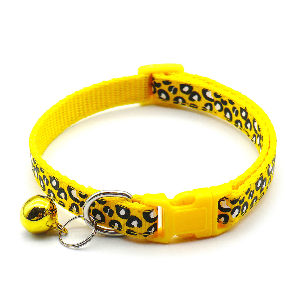 Collier Nylon motif Félin avec clochette