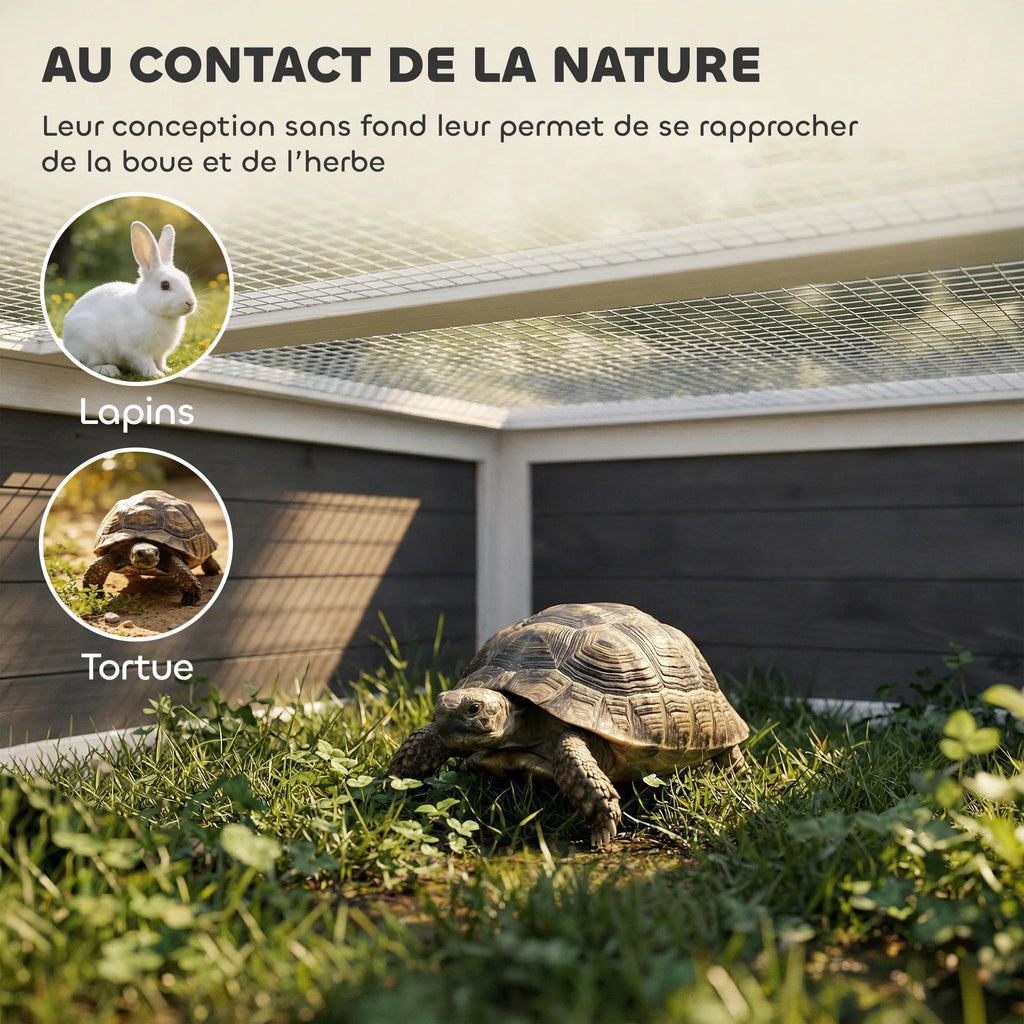Maison Tortue Terrestre en Bois XXL