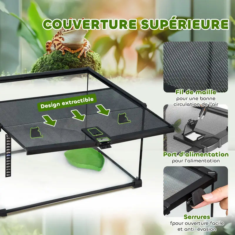 Terrarium couvercle en toile
