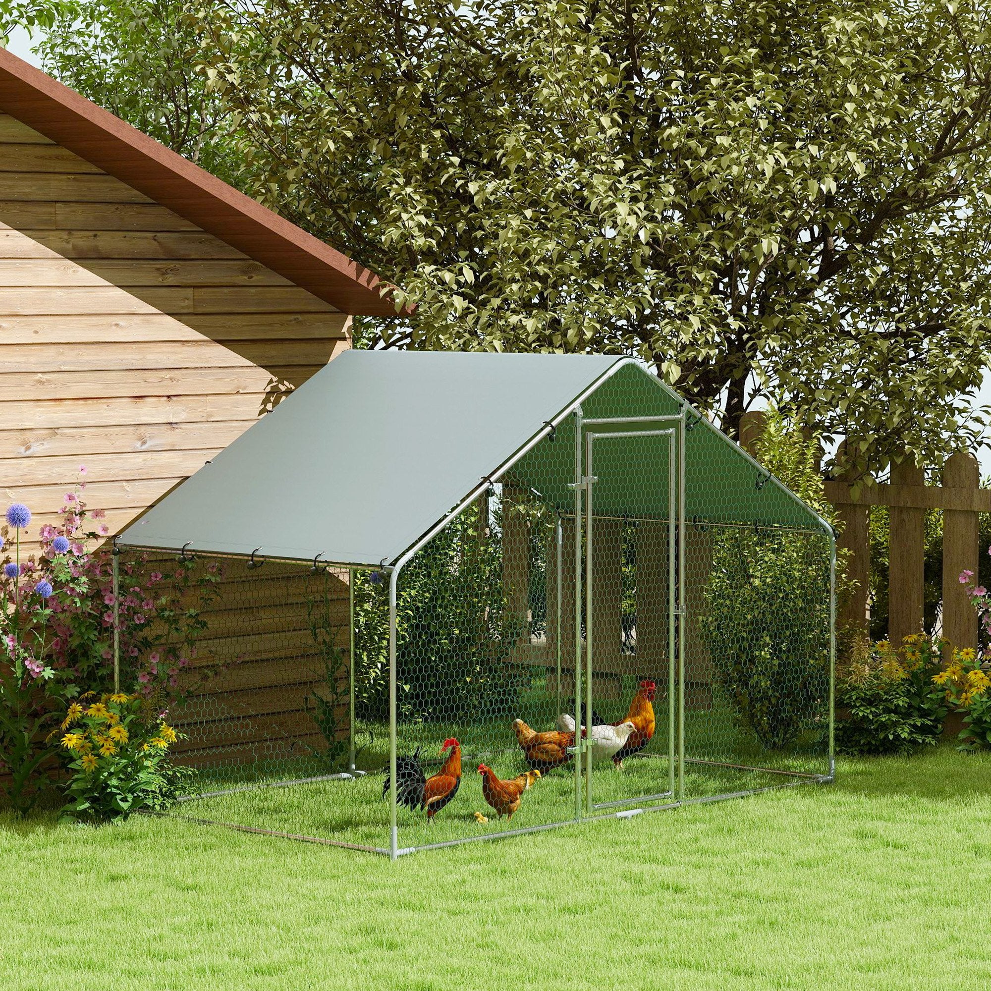 PawHut Enclos poulailler 5,1 m²