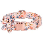 collier en coton motif fleurs pour chien