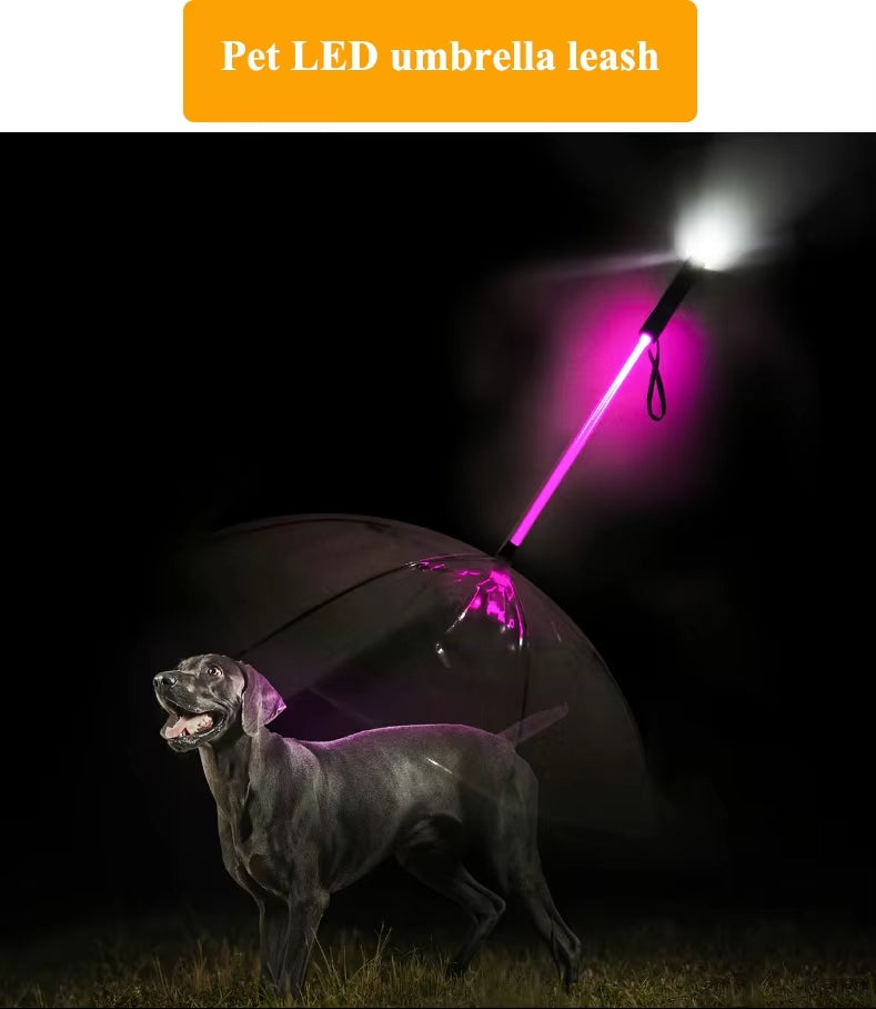 Laisse rigide et parapluie pour chien