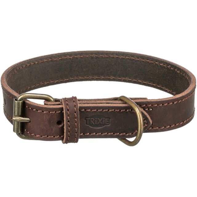 Rustic Collier en cuir Gras