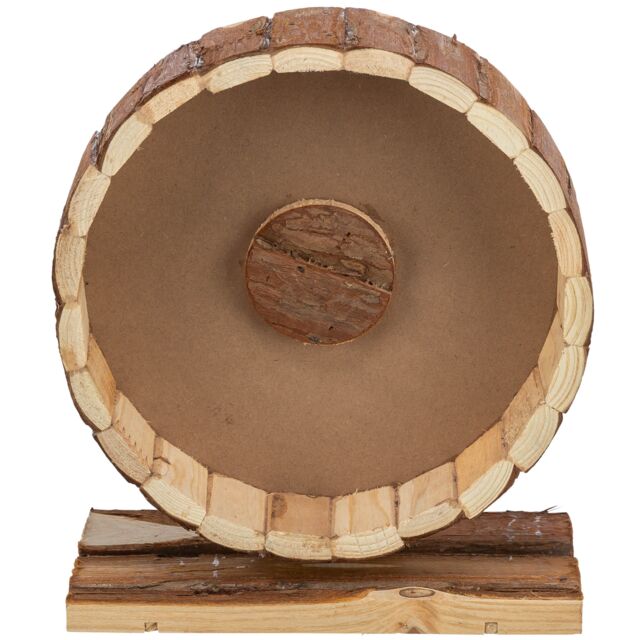 Roue d'exercice en bois d'écorce
