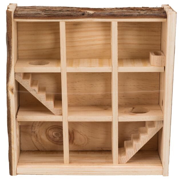 Tour de jeu en bois d'écorce