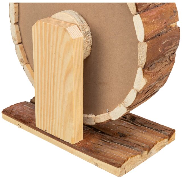 Roue d'exercice en bois d'écorce