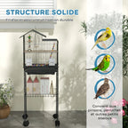 Cage sur support haut roulant