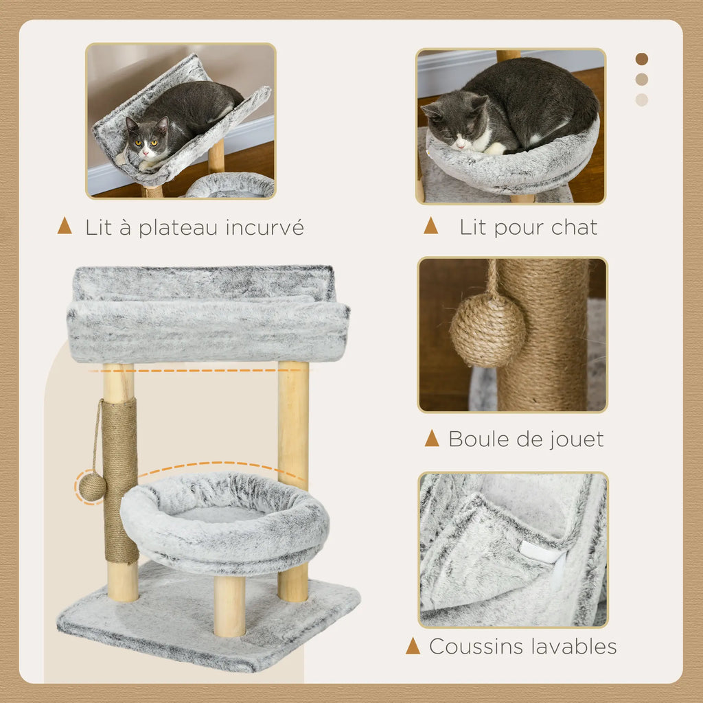 Arbre à chats  couchette incurvée