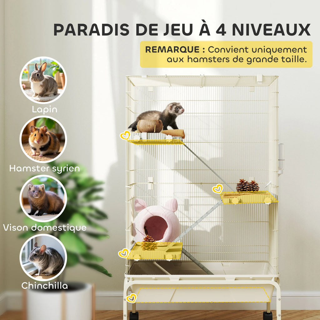 Cage blanche pour furet ou chinchilla