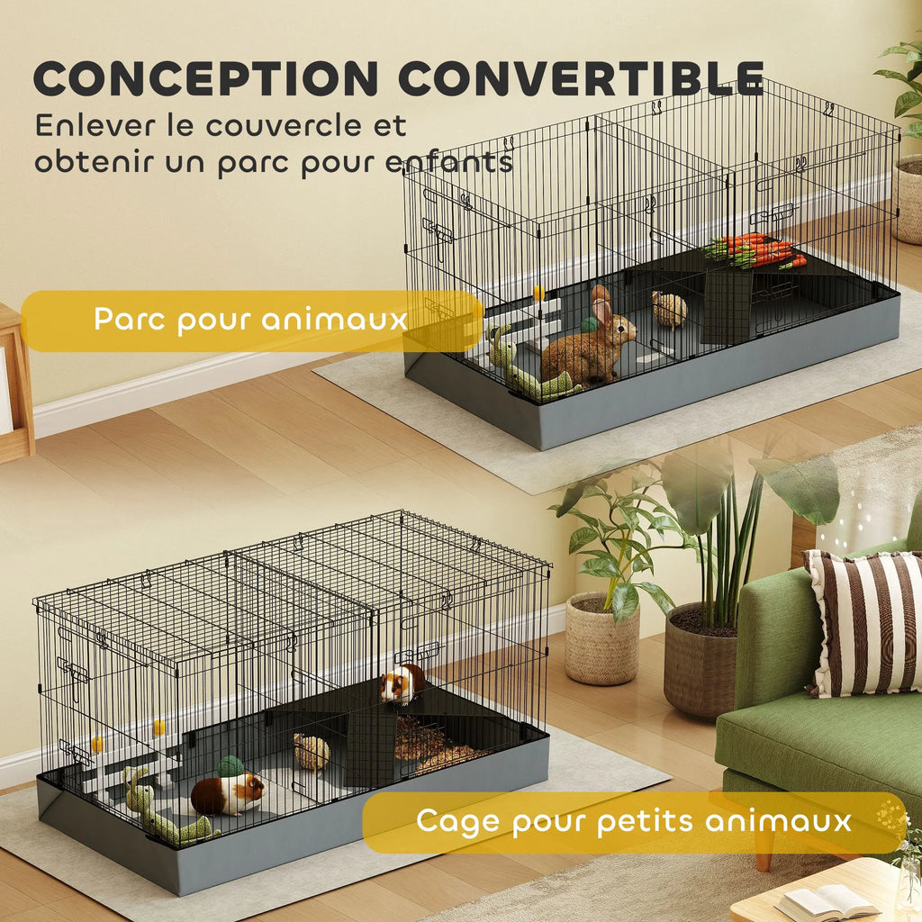 Enclos à lapin cage avec séparateur