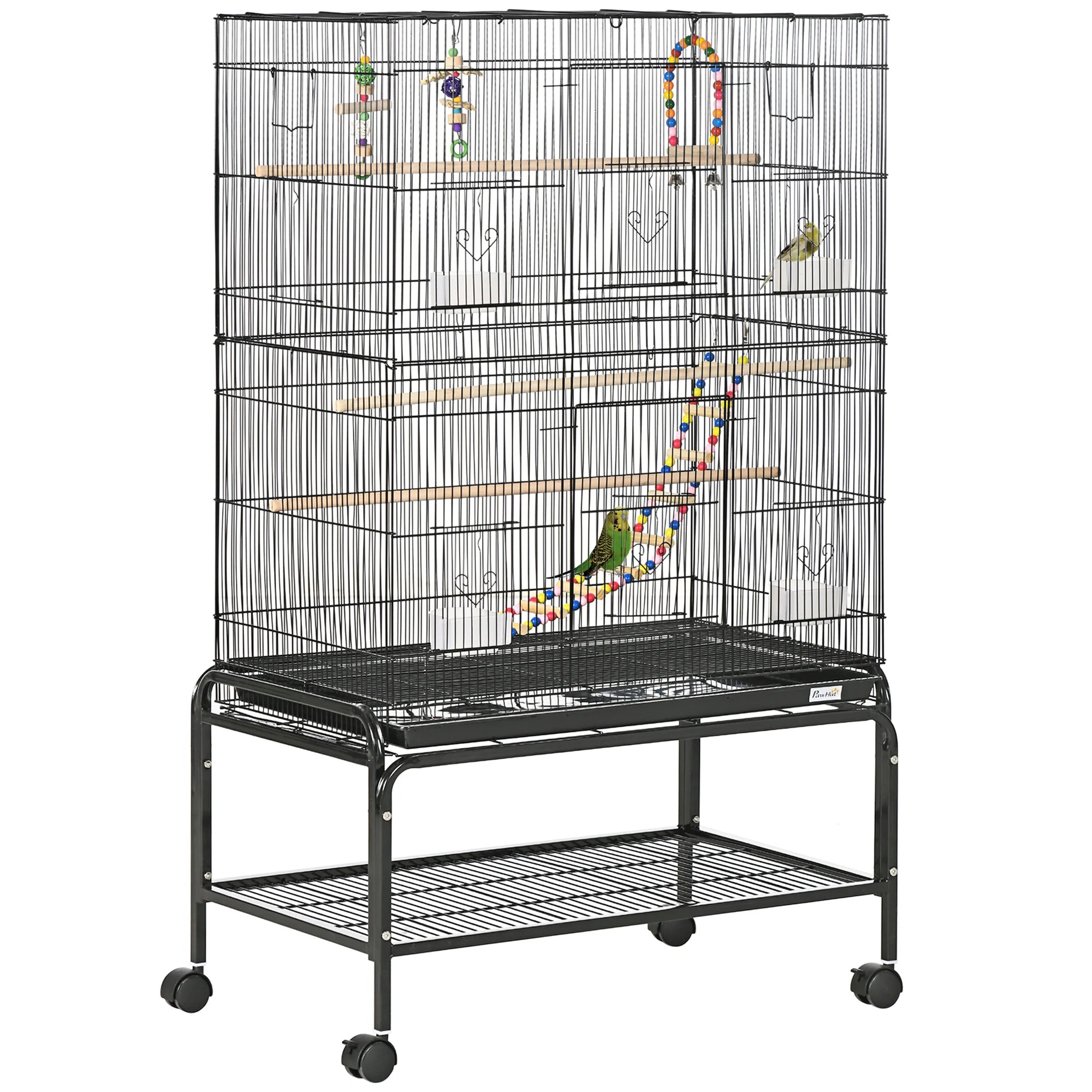 Cage noir haute pour perroquet
