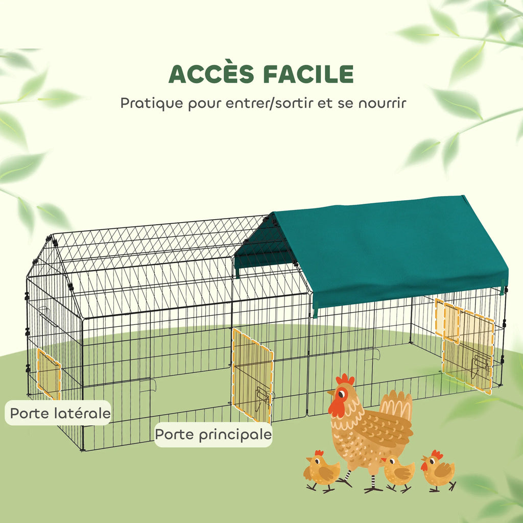 Enclos à poules L185 cm