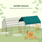Enclos à poules L185 cm