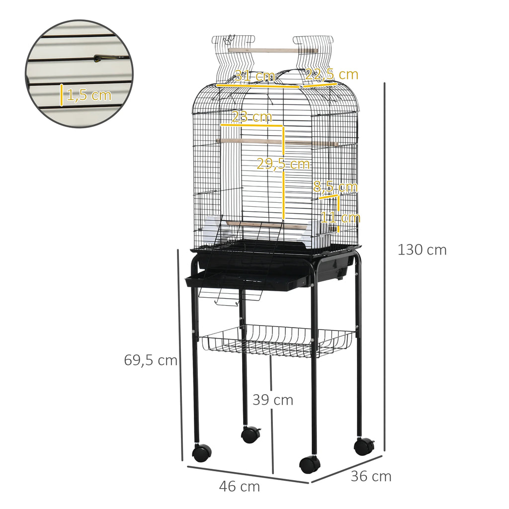 Cage toit ouvrant support roulant