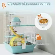Petite cage équipée pour rongeur