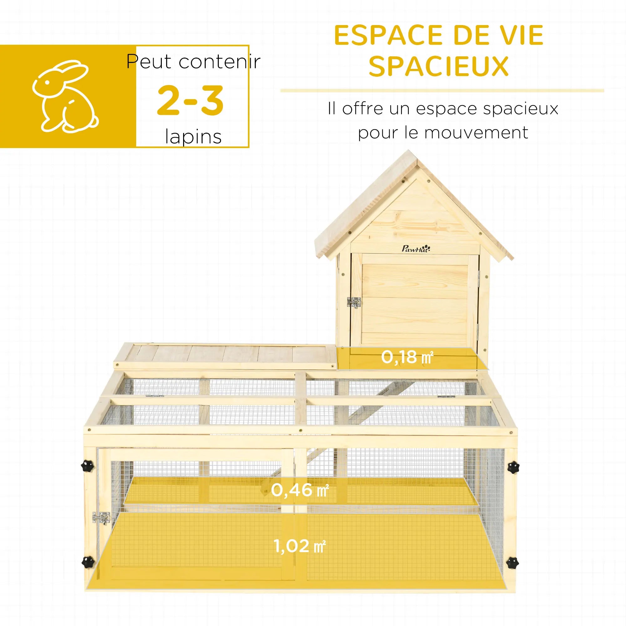 Clapier villa d’extérieur à lapins
