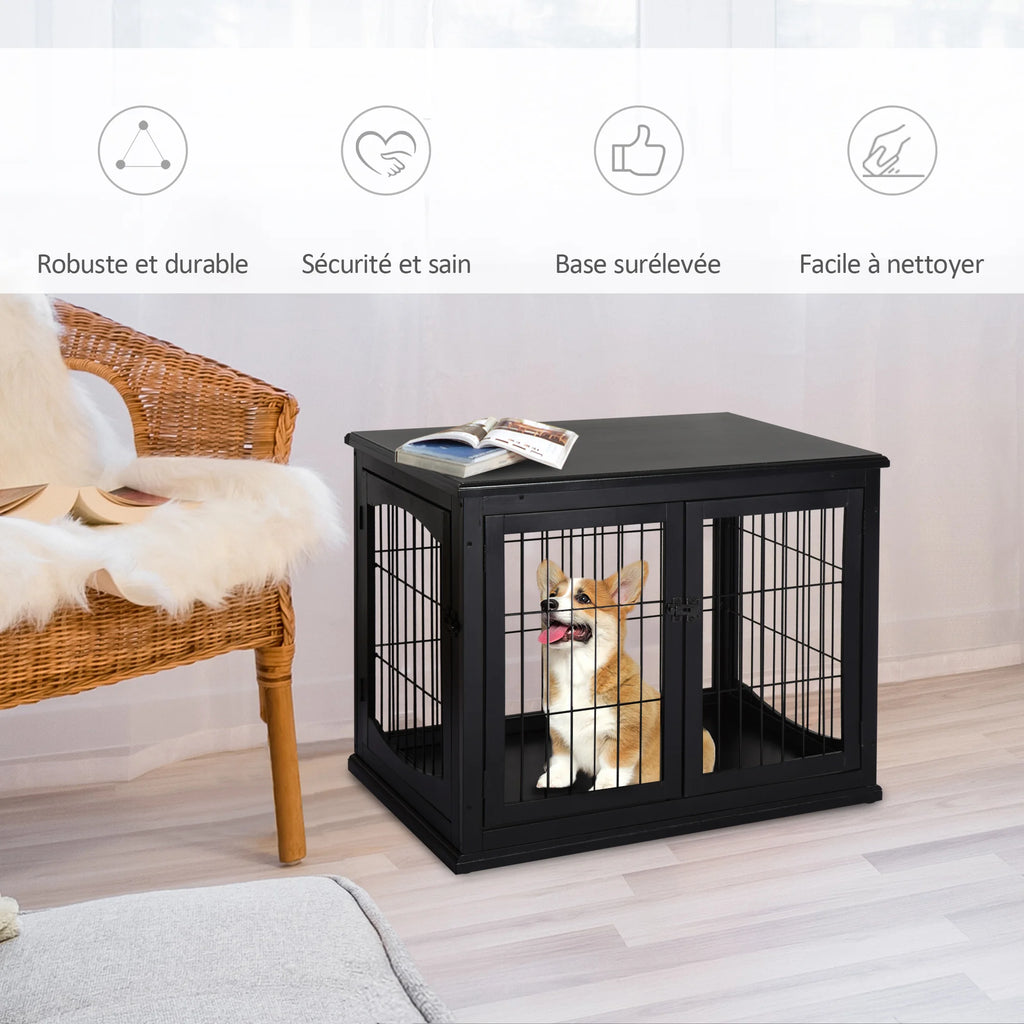 Cage haute d’intérieur pour chien
