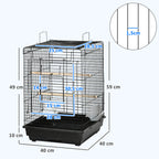 Cage toit ouvrant petit perroquet
