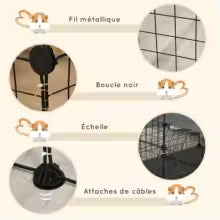Enclos modulable à 45 panneaux