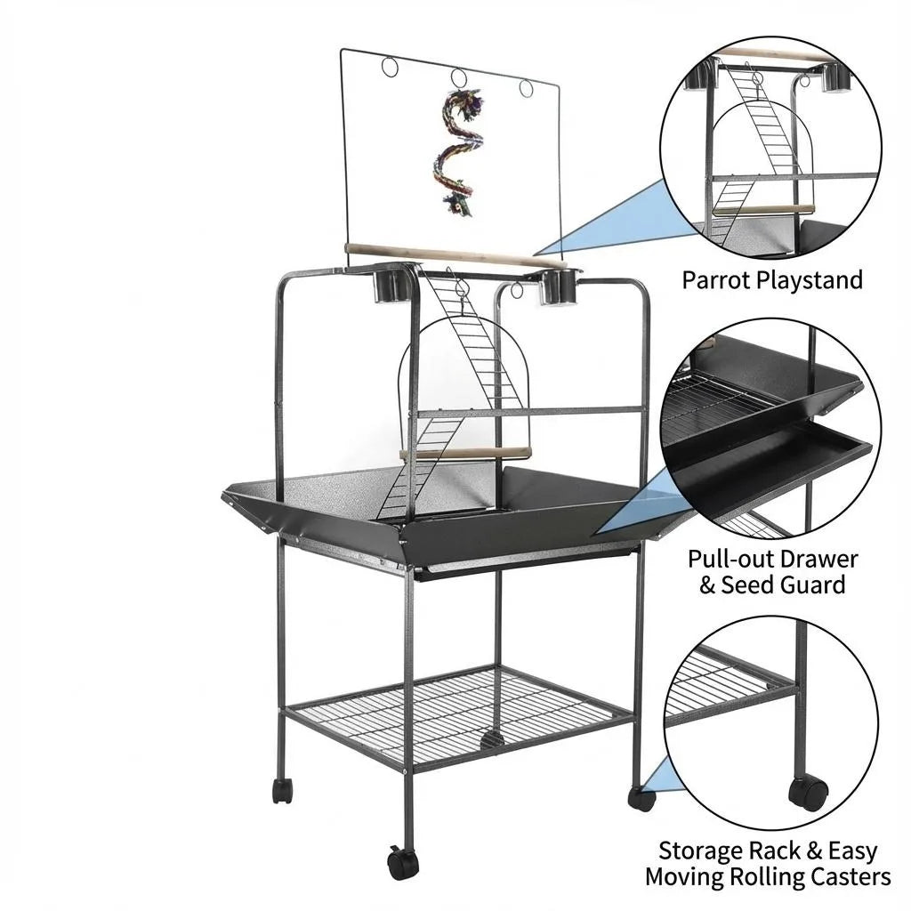 Support de jeu oiseaux, perchoir perroquet