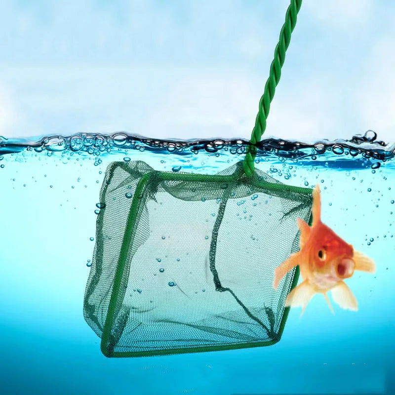 Épuisette verte pour aquarium