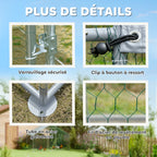 PawHut Enclos poulailler 5,1 m²