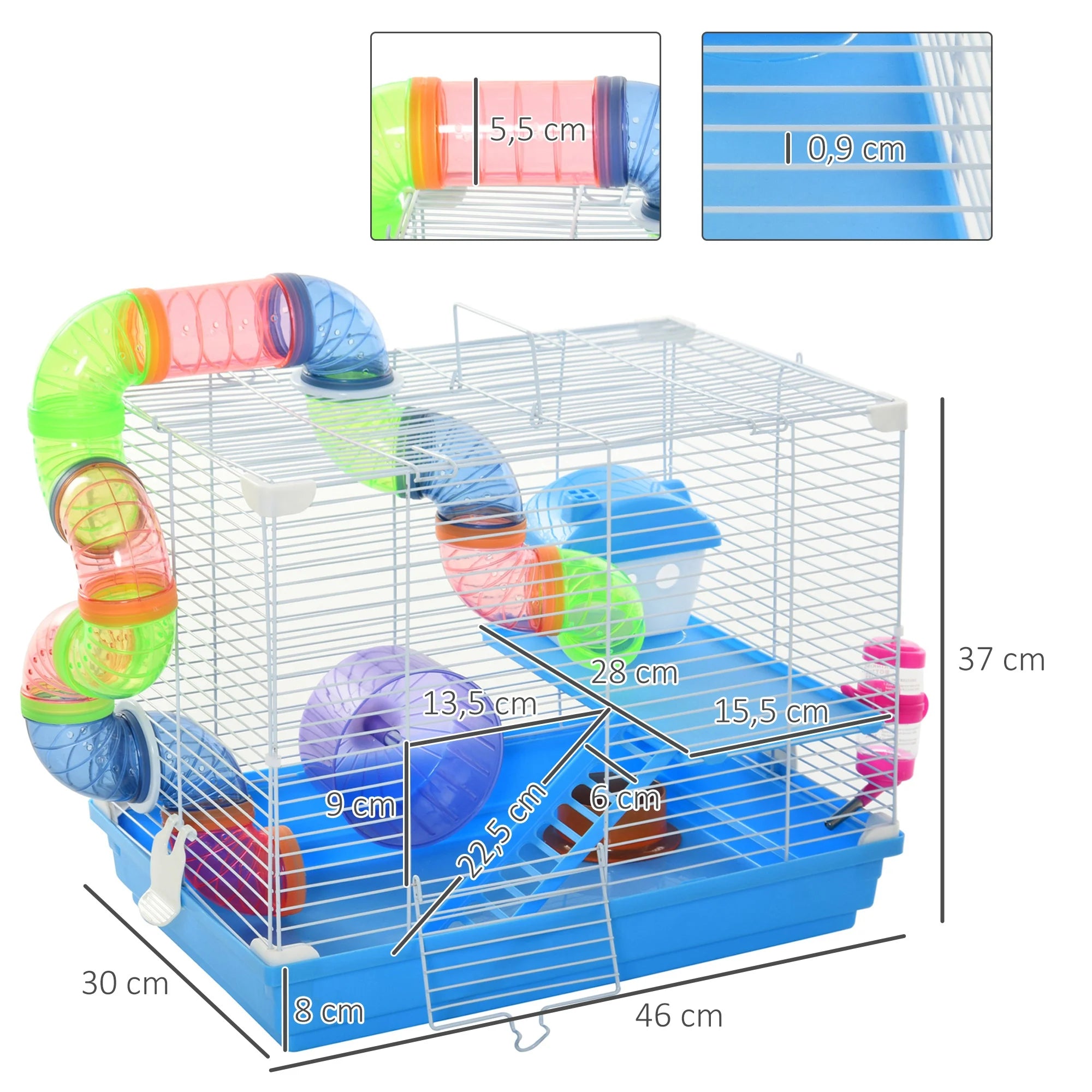 Petite cage équipée pour rongeur