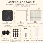 Enclos modulable à 39 panneaux