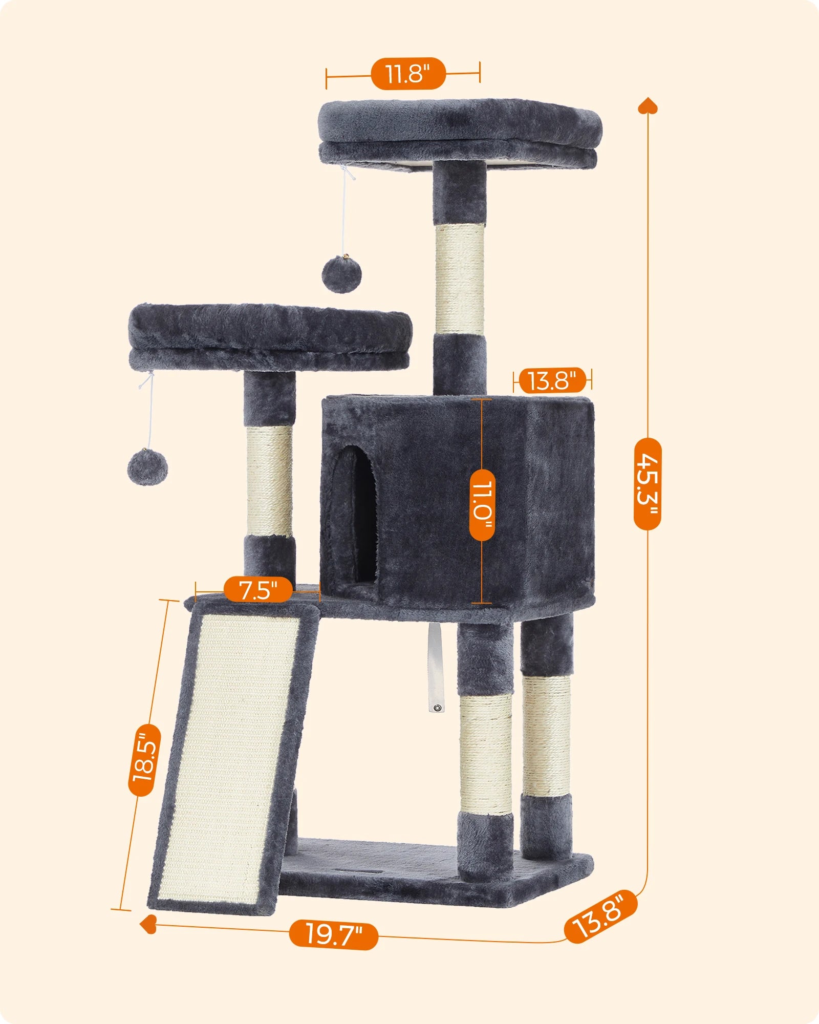 Arbre à chats mi hauteur