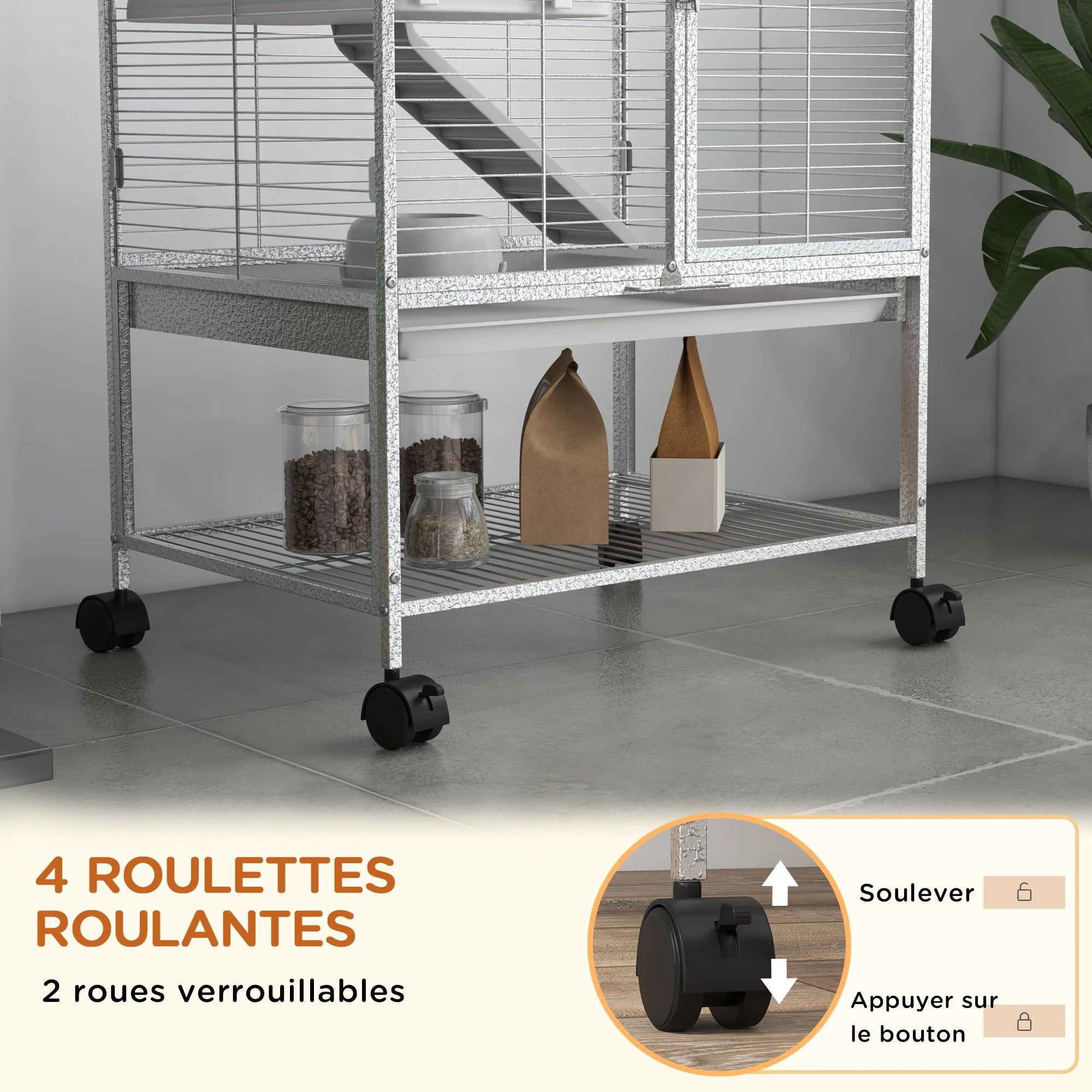 Cage à roulette pour furet ou chinchilla