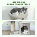 Arbre à chats 90 cm niche ronde