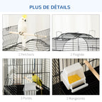 Cage toit ouvrant support roulant