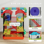 Cage mi-haute équipée à étages