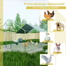 Enclos à poules XXL 3x4x2m