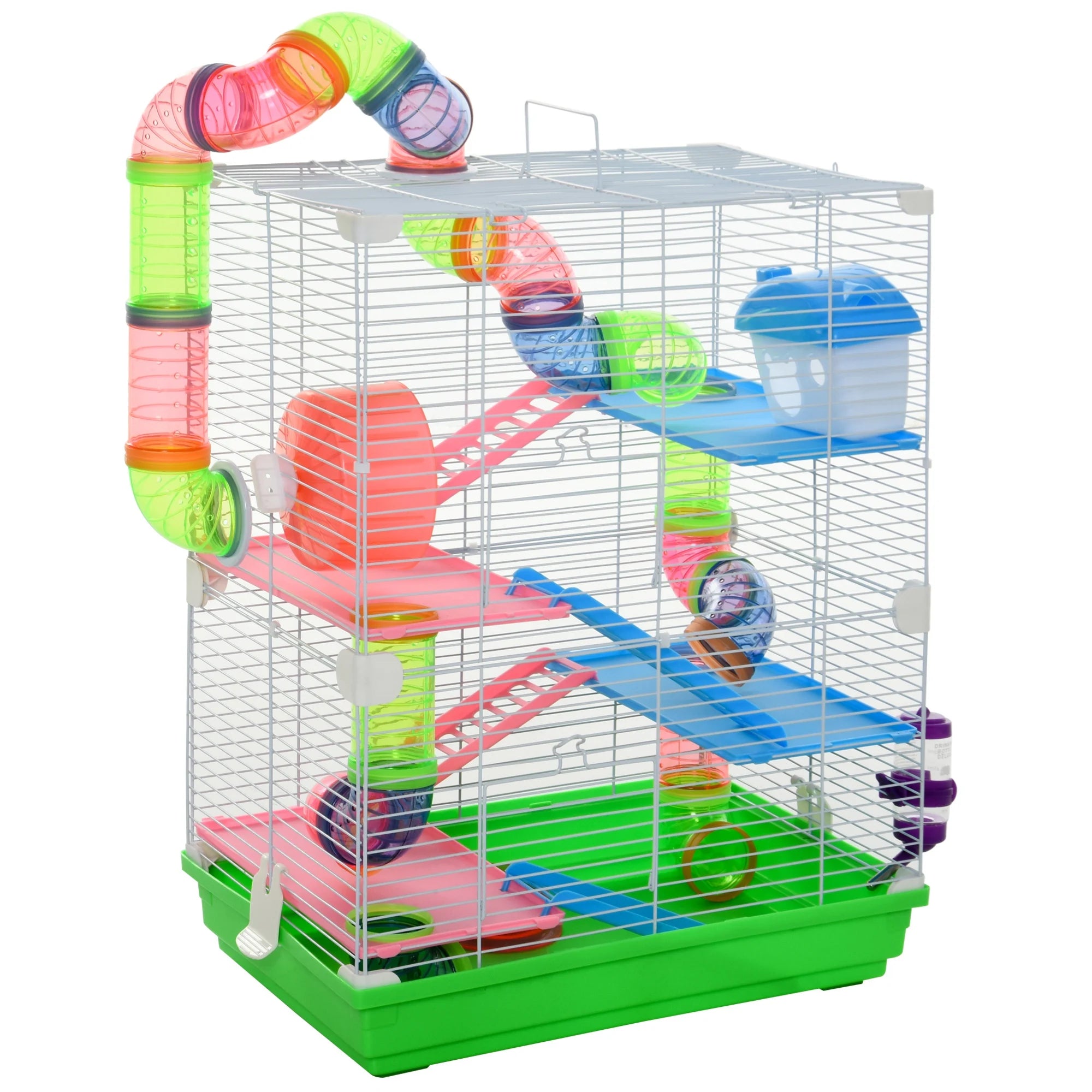 Cage mi-haute équipée pour rongeur